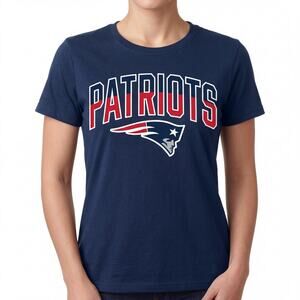 New England Patriots Blue NFL Team Football Crew Short Sleeve Tee M NEW no Tags